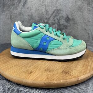 Saucony Shoes Womens Size 6.5 Green Blue Jazz Original Suede Sneakers S1044-363